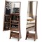 Freestanding Full Length LED Mirror Jewelry Armoire with 6 Storage Drawers